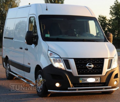 Двойная дуга переднего бампера Opel Movano B