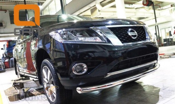 Одинарная труба переднего бампера Nissan Pathfinder R52
