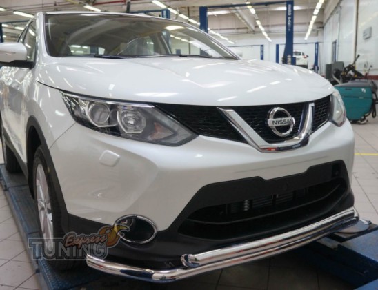 Двойная дуга переднего бампера Nissan Qashqai 2 J11