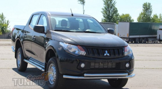 Двойная дуга переднего бампера Mitsubishi L200 с 2016- года