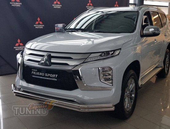 Силовые дуги на передний бампер Mitsubishi Pajero Sport с 2020- 