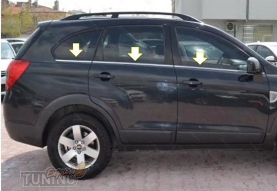 Хром молдинги стекол Opel Antara фото