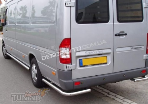 Защитные уголки заднего бампра Mercedes Sprinter W905