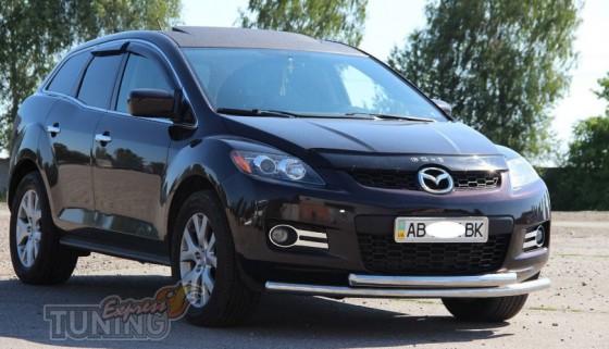 Двойная дуга переднего бампера Mazda CX-7