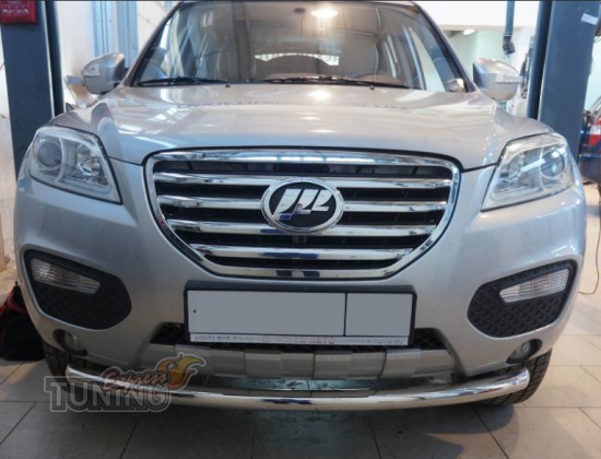 Одинарная труба переднего бампера Lifan X60