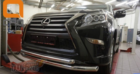 Двойная дуга переднего бампера Лексус GX 460 с 2013 года