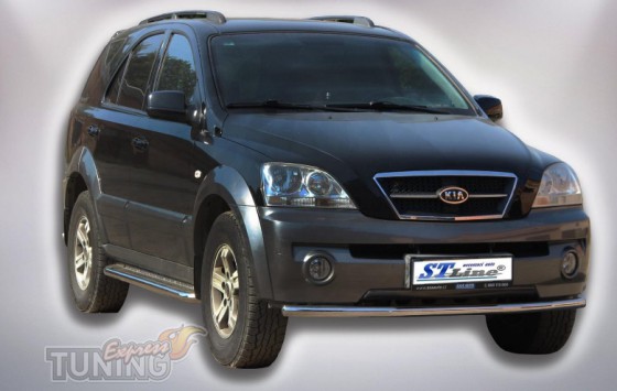 Одинарная труба переднего бампера Kia Sorento 1 BL