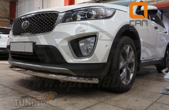 Одинарная труба переднего бампера Kia Sorento 3 UM