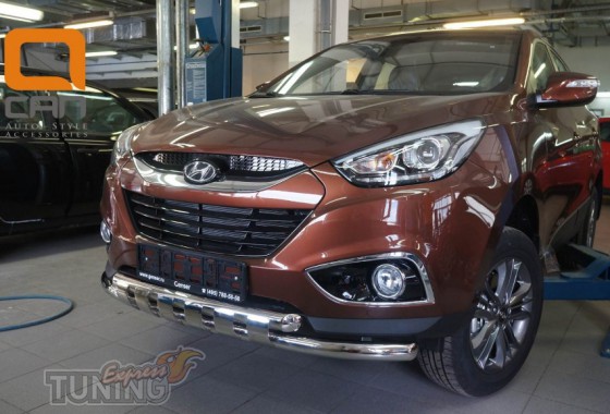 Двойная дуга переднего бампера Hyundai ix35