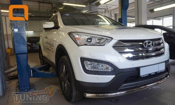 Одинарная труба переднего бампера Hyundai Santa Fe 3 DM