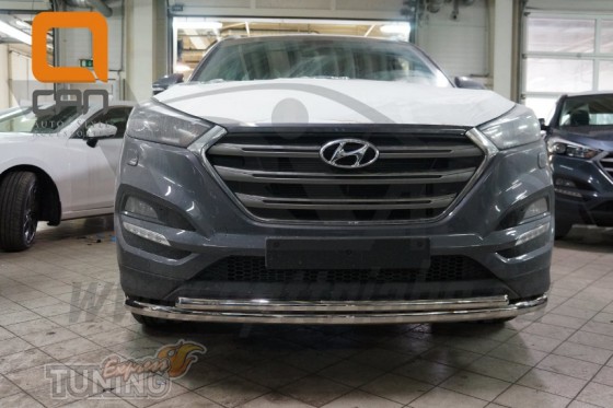 Двойная дуга переднего бампера Hyundai Tucson 3 TL