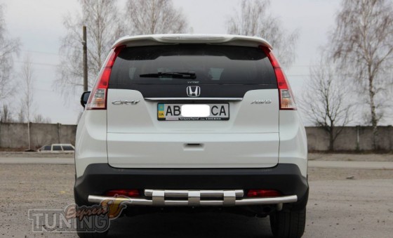 Двойная защита заднего бампера Honda CR-V 4 с 2012+