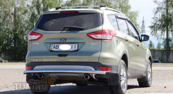 Одинарная труба на задний бампер Ford Kuga 2