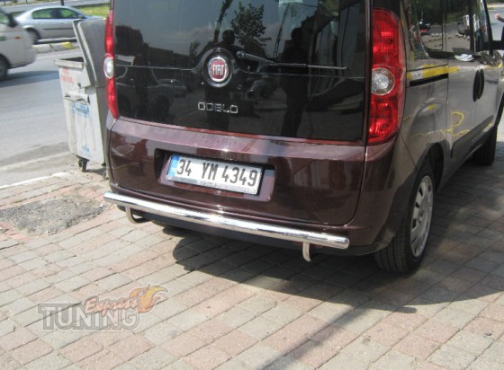 Одинарная труба на задний бампер Fiat Doblo 2