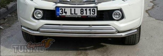 Двойная дуга переднего бампера Фиат Фулбек