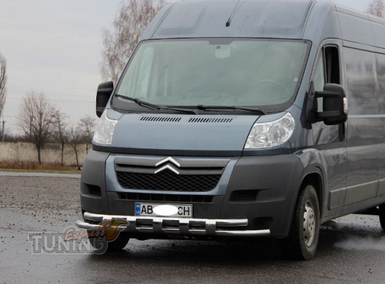 Двойная дуга переднего бампера Citroen Jumper 2 стиль Shark 