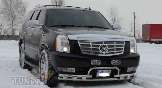 Защита на передний бампер Cadillac Escalade с 2007- года