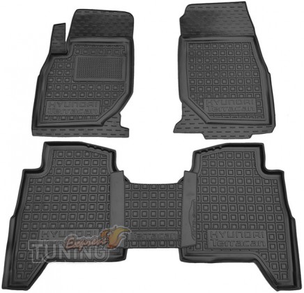 Коврики в салон Hyundai Terracan с перемычкой