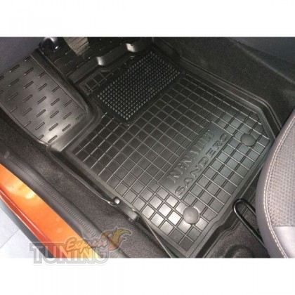 Коврики на Renault Sandero 2 с перемычкой