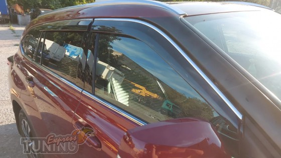 Ветровики окон Toyota highlander 4 фото