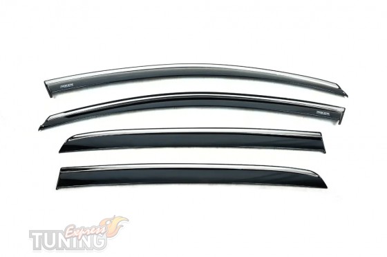 Ветровики с хромом Volkswagen Golf 6 хэтчбек 2008-2012