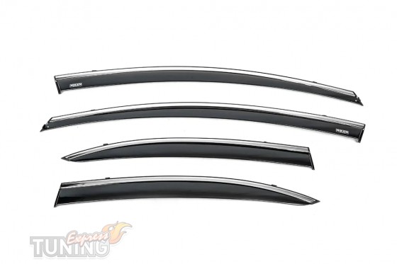 Ветровики с хромом Honda Civic 4d седан 2006-2011