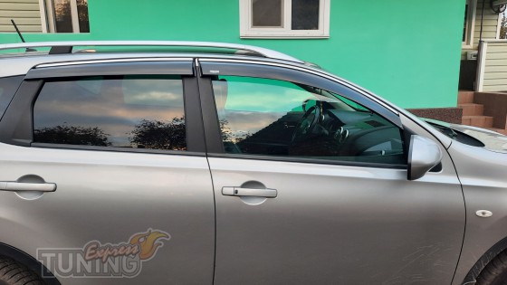 Ветровики с хромом NIssan Qashqai 1
