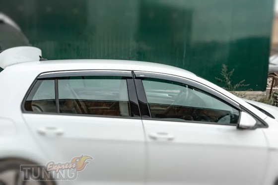 Ветровики для VW Golf 7 с хромом 