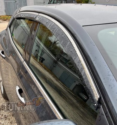 Ветровики с хромом Renault Megane 4 хэтчбек фото