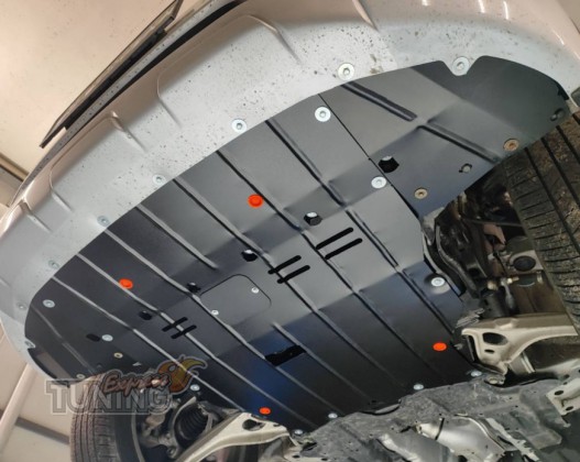 Защита двигателя для Mitsubishi Outlander 4 увеличенная под ради
