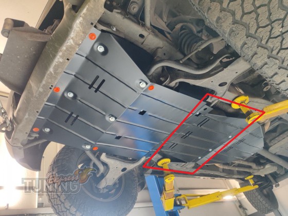 Защита коробки передач Nissan Titan 1 A60 стальная