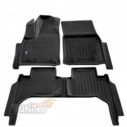 Высокие ковры Toyota Land Cruiser 300 с бортиками