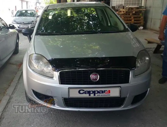 Дефлектор капота Fiat Linea глянцевый