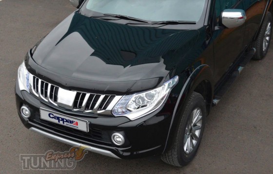 Мухобойка на капот Mitsubishi L200 5 с 2015- года