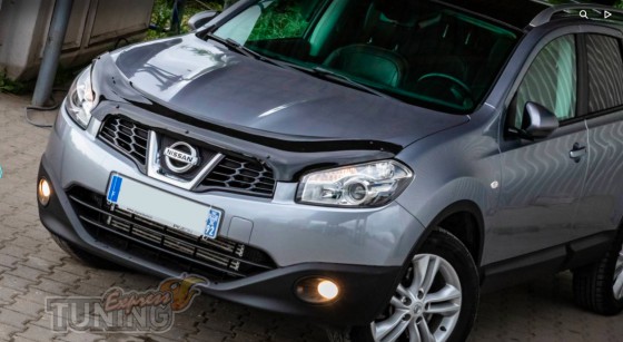 Дефлектор капота Nissan Qashqai 1 J10 рестайл с 2010- года
