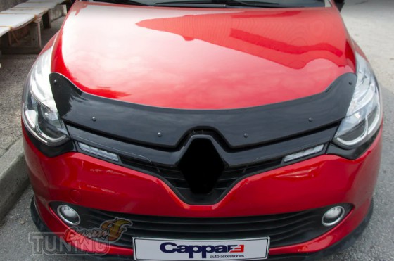 Мухобойка на капот Renault Clio 4