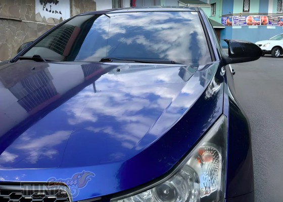 Накладки на зеркала Chevrolet Cruze черные