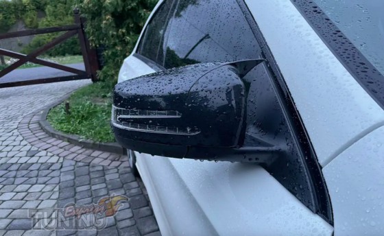 Накладки на зеркала Mercedes CLA C117 черные