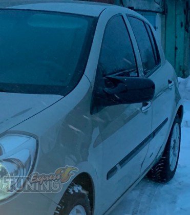 Накладки на зеркала Renault Clio 3 черные