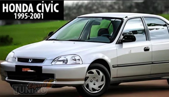 Крышки на зеркала Honda Civic 6 черные