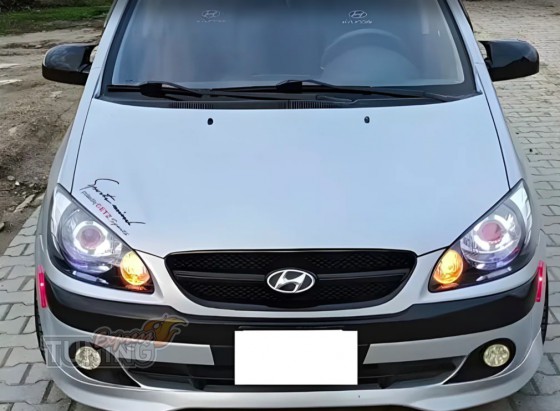 Накладки на зеркала Hyundai Getz черные