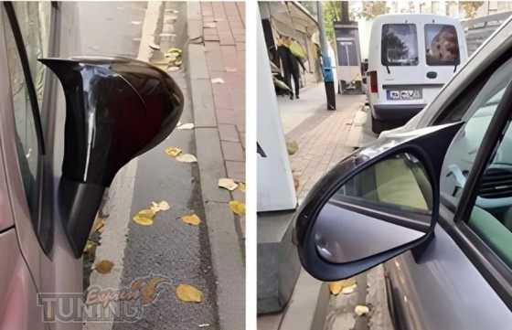 Наклакди на зеркала Peugeot 308 черные