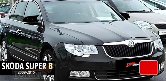 Накладки на зеркала Skoda Superb 2 3T черные