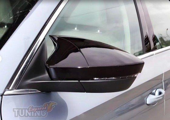 Накладки на зеркала Skoda Superb 3 3V черные