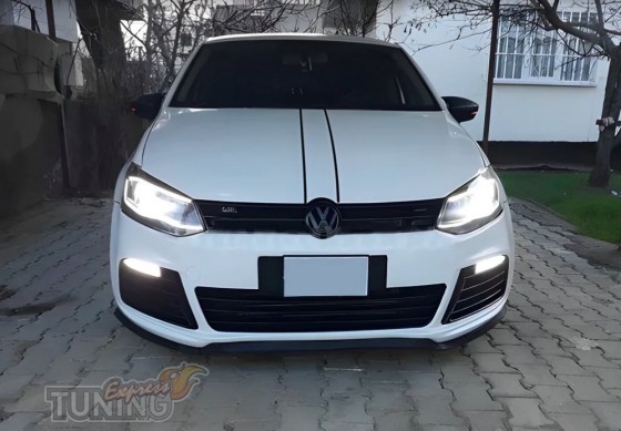 Накладки на зеркала Volkswagen Polo 5 черные