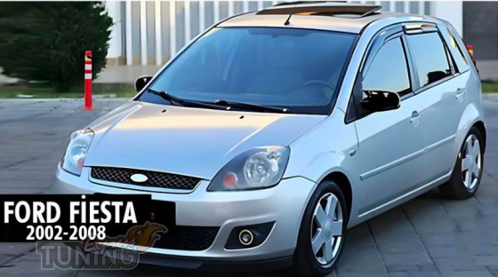 Накладки на зеркала Ford Fiesta 5 MK5 черные