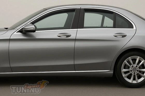 Вставные ветровики окон Mercedes C W205 фото