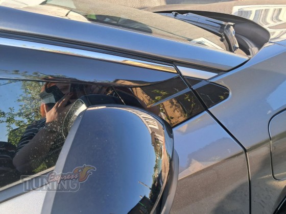 Ветровики на окна Nissan Ariya с хромом