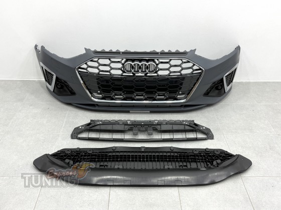 Передний бампер S-line для Audi A4 B9 FL 2020