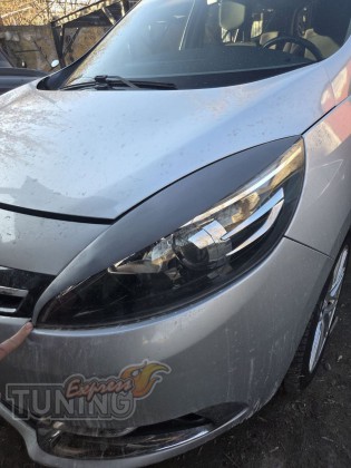 Реснички на фары Renault Scenic 3 поколения фото 2013-2016